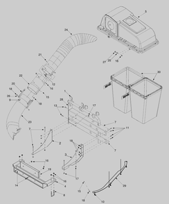 Part Location Diagram of 864-0221 MTD Grass Bag Assembly